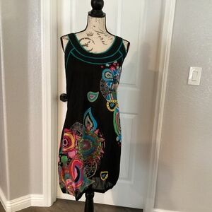 Coton Du Monde Women Dress, Size  40 (9-10), Color Multi Color